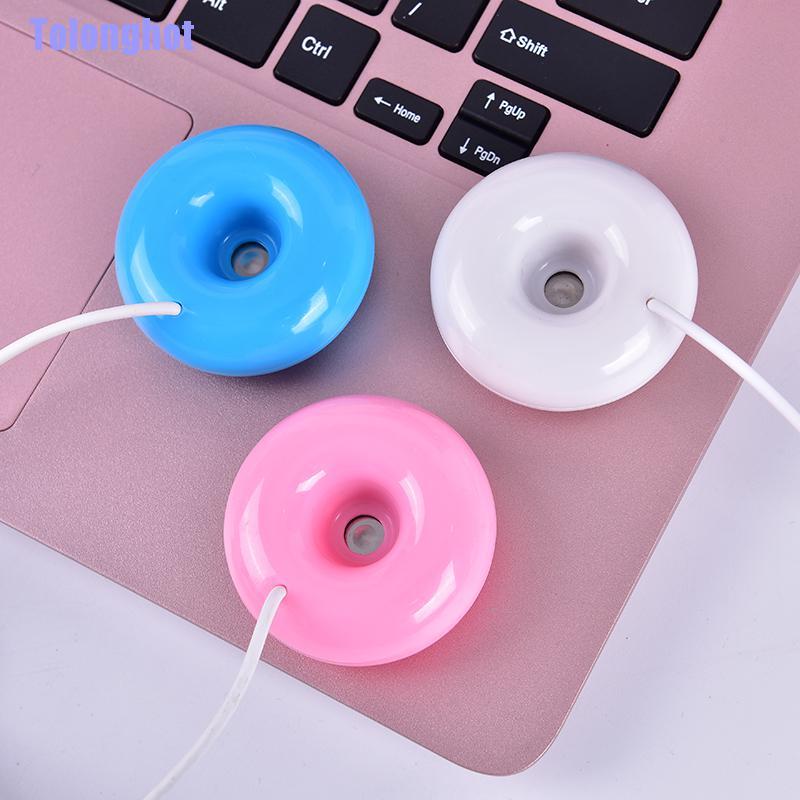 1 Máy Giữ Ẩm Không Khí Khuếch Tán Tinh Dầu Hình Bánh Donut