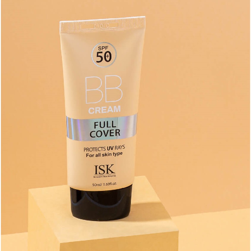 Kem BB Cream siêu mịn, lâu trôi, kiềm dầu BEAUSKIN ISK Full Cover SPF 50 PA +++ Hàn 45ml/ Hộp Hàn quốc