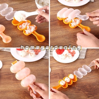 2 Cái / bộ Máy Làm Cơm Onigiri Tiện Lợi Với Muỗng Cơm Khuôn Sushi Nhà Bếp Thịt Viên Khuôn Bé Trẻ Em Nồi Thực Phẩm
