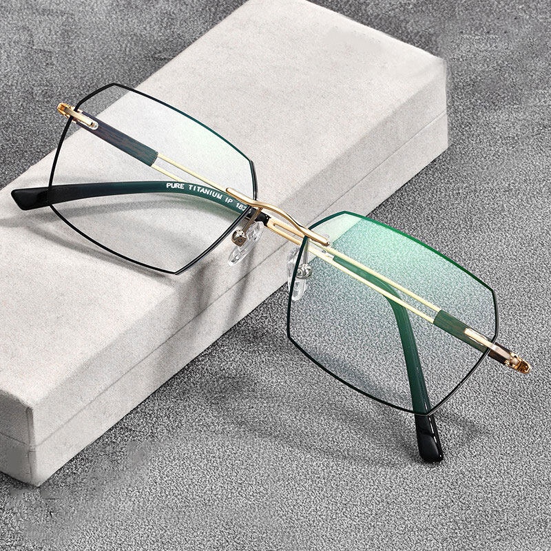 Kính Đọc Sách Không Gọng Siêu Nhẹ Chống Ánh Sáng Xanh Thời Trang 2022 Cho Nam