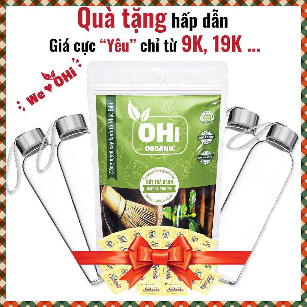 Bột matcha trà xanh, bột làm bánh, đắp mặt, từ 100% trà xanh nguyên chất