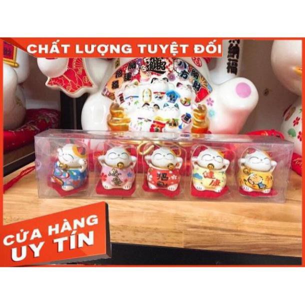 Giá hủy diệt -  Bộ ngũ mèo thần tài-Đa sắc đa tài 4cm