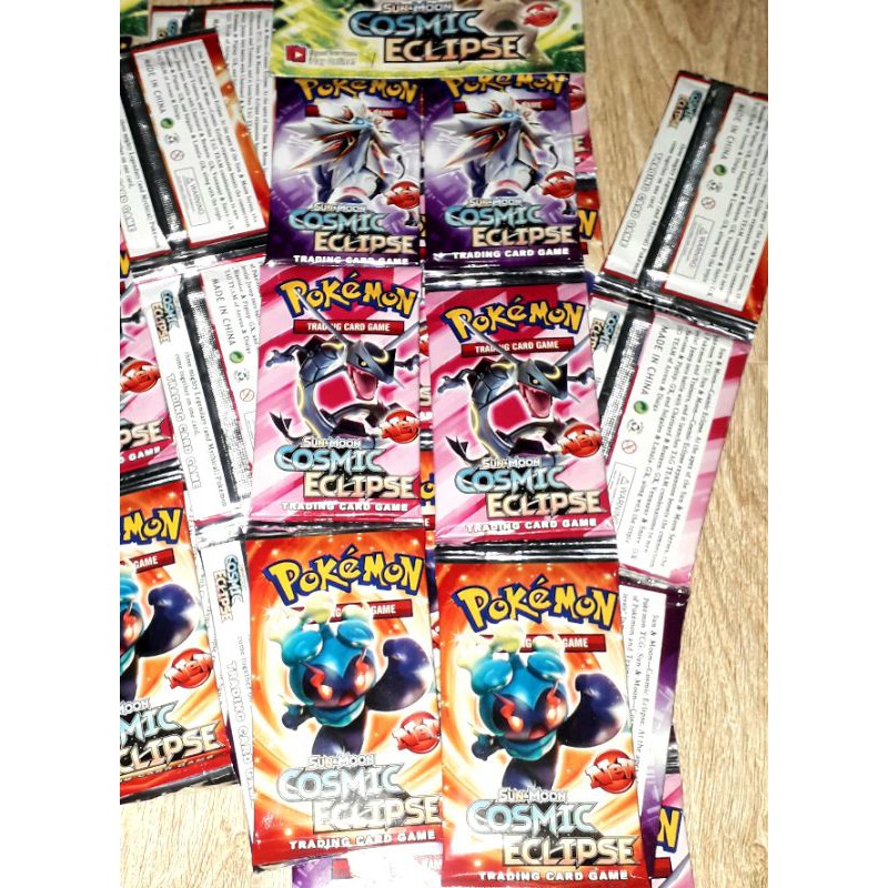 Sét 84 thẻ bài Pack Pokemon_Cosmic bằng giấy bóng cứng óng ánh rất đẹp