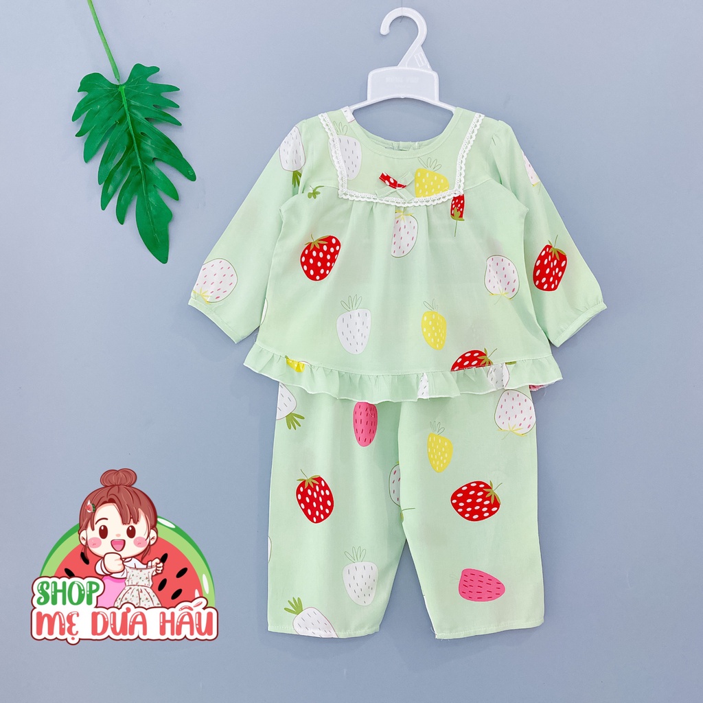  Bộ hè bé gái bộ tole tiểu thư dài tay bé gái 8-32kg shop mẹ dưa hấu (Link 2/3)