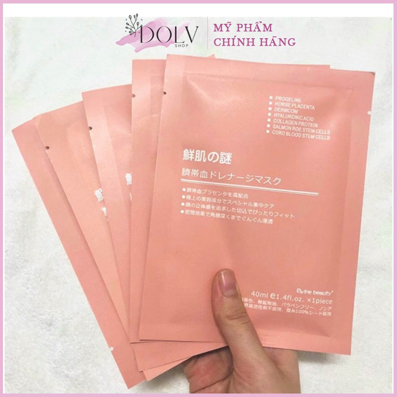 Mặt nạ nhau thai cừu cuống rốn tế bào gốc Nhật Bản Rwine Beauty dưỡng da cung cấp độ ẩm tái tạo collagen MN01
