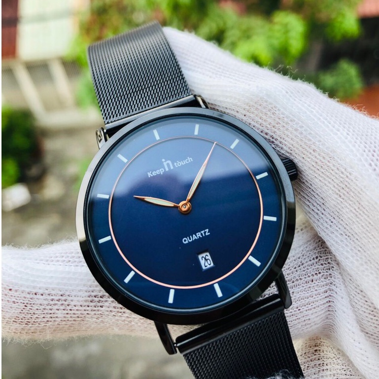 ĐỒNG HỒ NAM DÂY LƯỚI CAO CẤP THƯƠNG HIỆU KEEPNTOUCH (TẶNG KÈM HỘP , PIN DỰ PHÒNG VÀ PHỤ KIỆN THÂU DÂY) | BigBuy360 - bigbuy360.vn