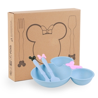 Bộ bát ăn hình chuột Mickey bằng lúa mạch cho bé