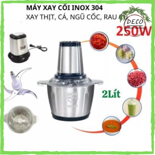 MÁY XAY THỊT CỐI INOX 2 LÍT ✅FREESHIP✅ DAO 4 LƯỠI FOOD PROCESSOR HDA