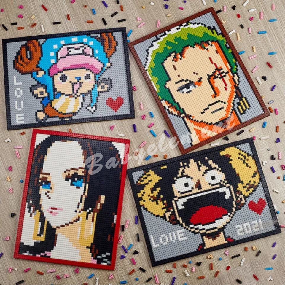 Điểm ảnh loạt tranh POP MART Mè Phố Sasuke Roronoa Zoro Mẫu Song Song Khối Xây Dựng Trẻ Em Người Lớn Quà Tặng Đồ Chơi