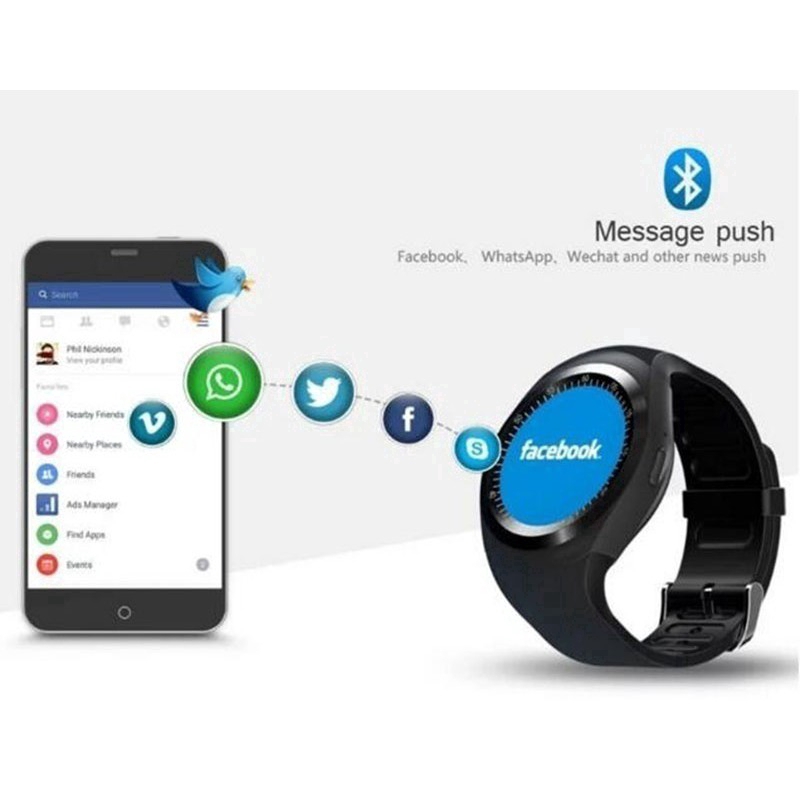 Đồng hồ thông minh Y1 smart watch smartwatch kết nối bluetooth đo nhịp tim định vị trẻ em nghe gọi camera gps