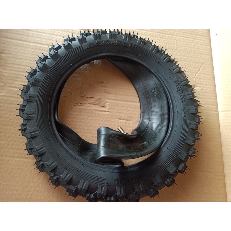Vỏ và ruột xe cào cào 2.50-10