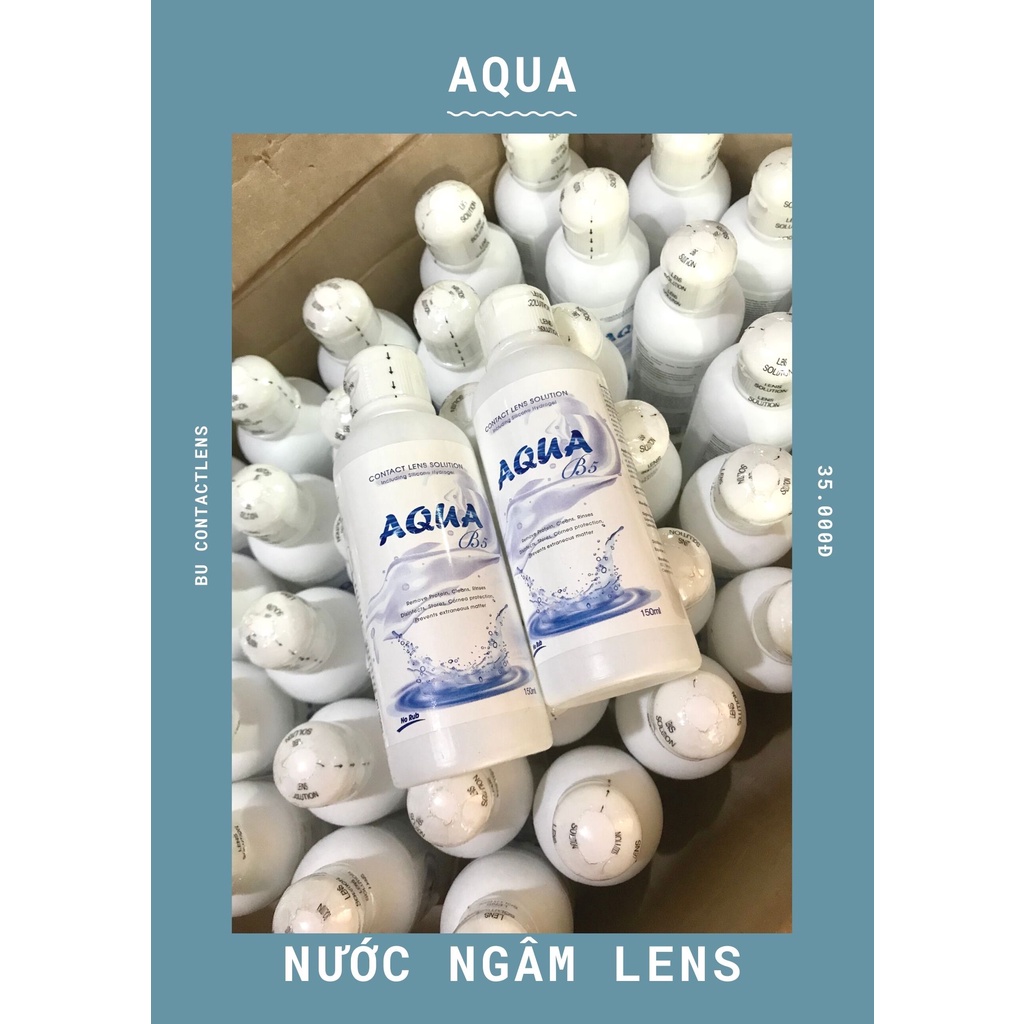 [FreeShip Xtra] Nước Ngâm Lens Aqua- Nước rửa Lens 150ml