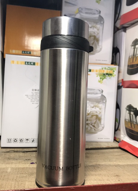 Bình nước 700ml giữ nhiệt- 2 lớp inox có quai xách