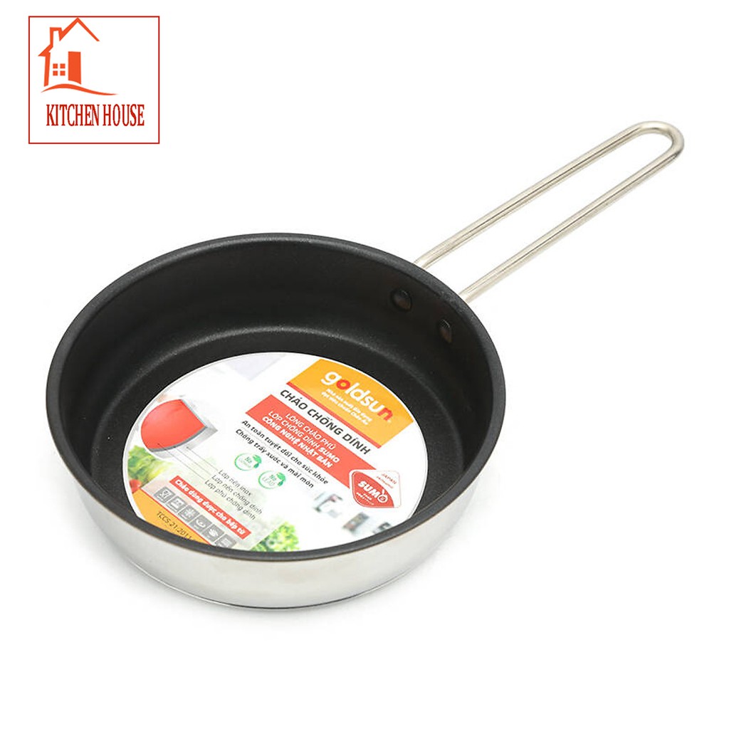 Chảo Inox đun bếp từ Goldsun