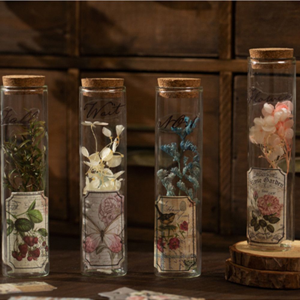 Bộ 40 miếng dán trang trí điện thoại, sổ tay, nhật ký, sổ lưu niệm hình hoa hồng