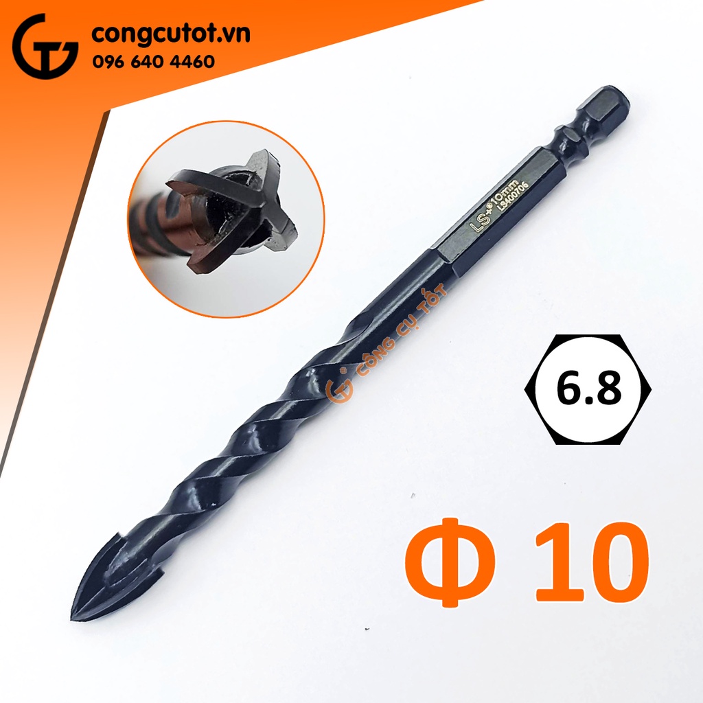 Mũi khoan đa năng 4 cạnh chuôi lục  LS+