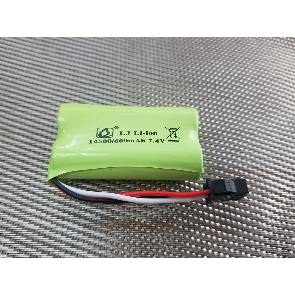 Xuongpin.vn Pin sạc 7.4v 600mAh 14500 chân cắm SM3P,hàng mới 100%