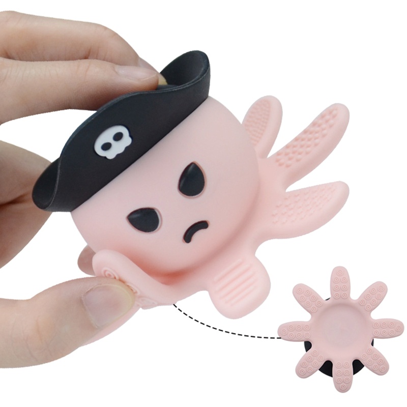 Đồ Chơi Ngậm Nướu Hình Bạch Tuộc Bằng Silicone Giúp Giảm Căng Thẳng Dành Cho Bé