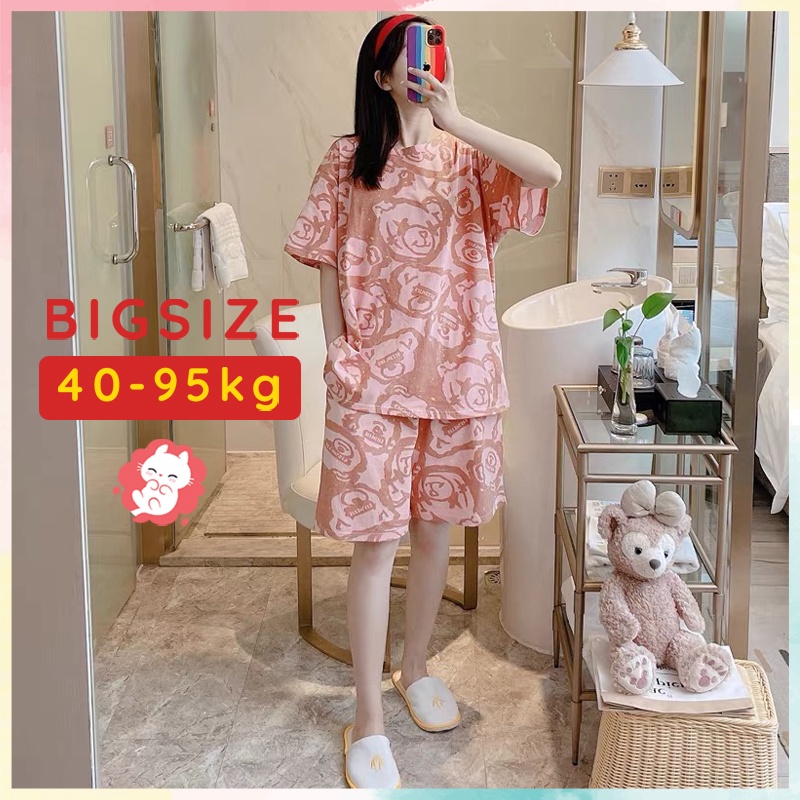 Đồ bộ có bigsize nữ đồ mặc nhà unisex nam nữ oversize thun mềm co giãn 40-98kg [BC22]