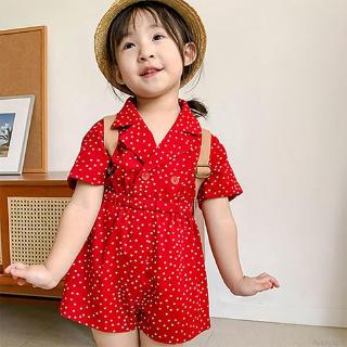 Jumpsuit Sát Nách Hoạ Tiết Chấm Bi Cho Bé