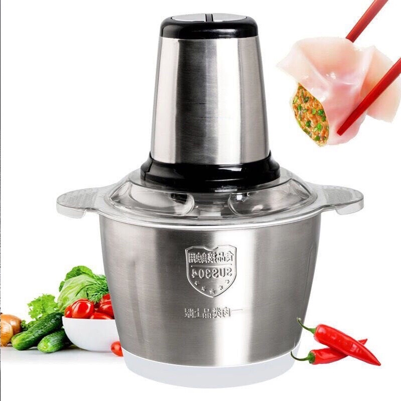 Máy xay thịt đa năng mini , máy xay thịt công nghiệp bằng tay dung tích 3L công suất 300w