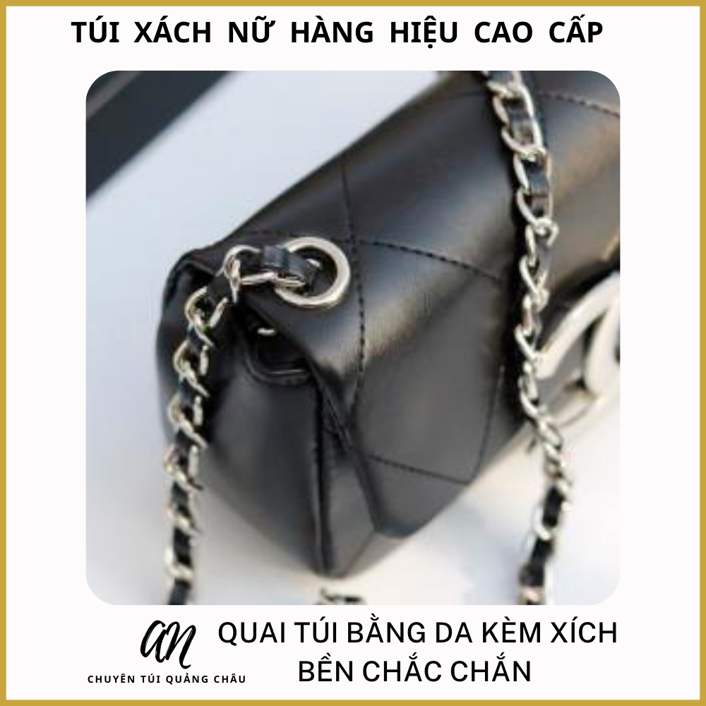 Túi Đeo Chéo Dây Xích💗 CÓ HỘP NAM CHÂM💗  Túi Đeo Vai đan da - BA69