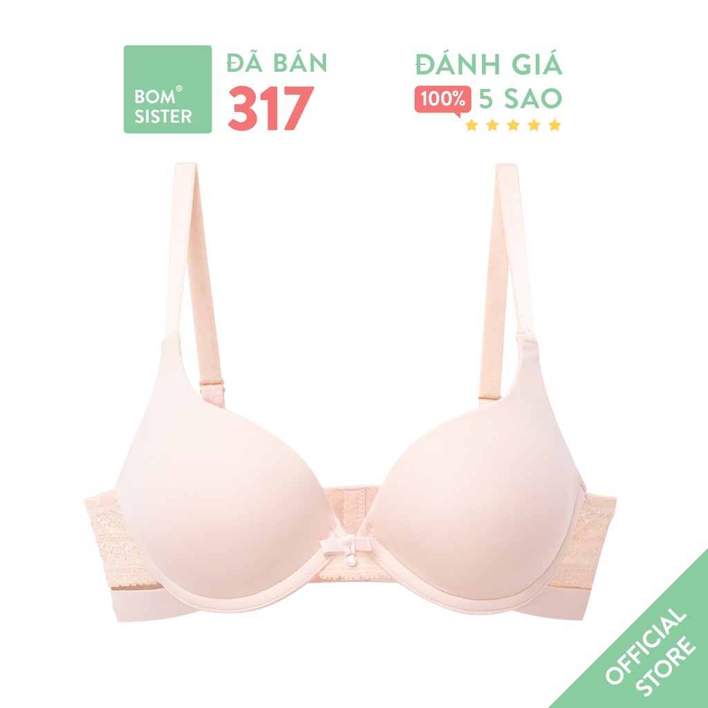Áo Lót Mút Trái Đào Có Gọng Dây Lưng Ren Siêu Nâng BOM SISTER A912