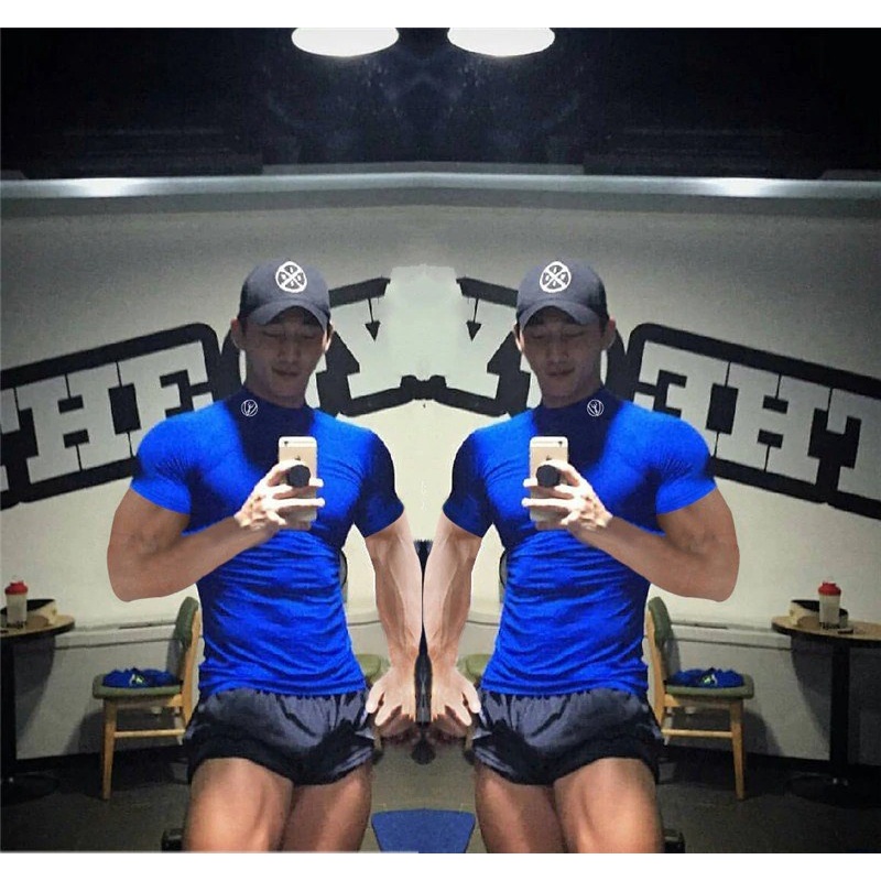 ÁO TẬP GYM ÔM BODY LA NGẮN TAY PHỐI MÀU CỰC TREND - DÁNG SIÊU ĐẸP ÔM BODY