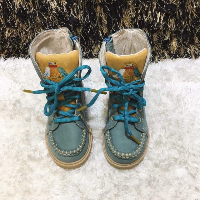 Giày Boots Da thật - Khoá Zip cho bé