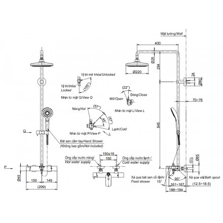 Sen Cây TOTO TBW01301B Nóng Lạnh