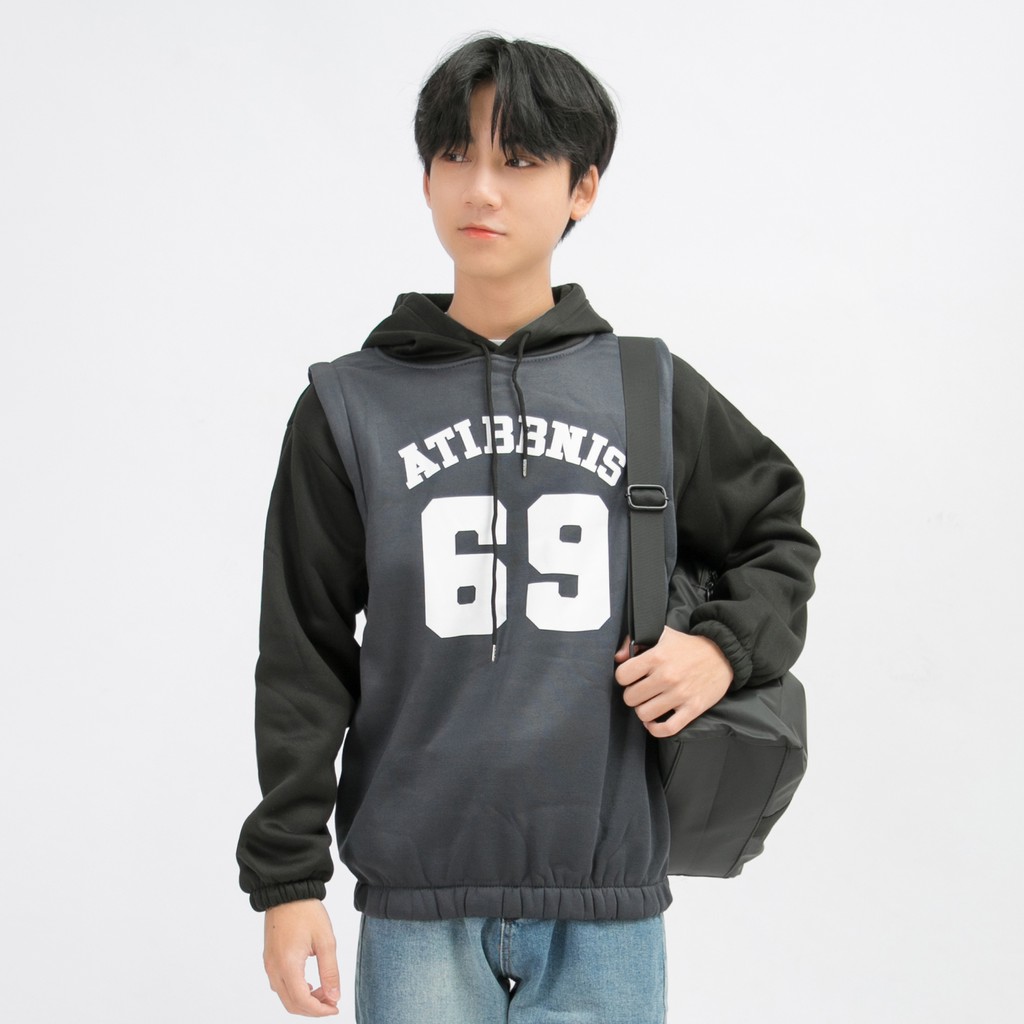 Áo Hoodie Nỉ Bông Nam Dài Tay MANDO 2 Màu Có Mũ Form Rộng Họa Tiết In Basic Thể Thao Unisex Thời Trang Hàn Quốc NDN027 | BigBuy360 - bigbuy360.vn