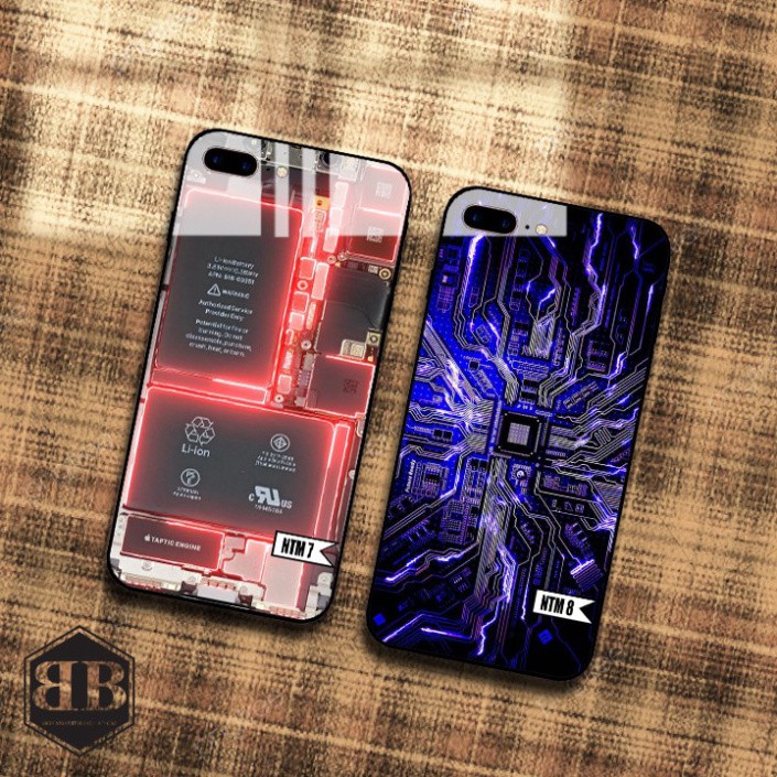 Ốp lưng kính cường lực iphone 7 plus / iphone 8 plus hình in sáng tạo