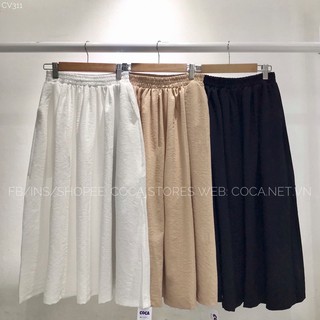 🙈 Chân váy đũi xoè trơn dáng dài