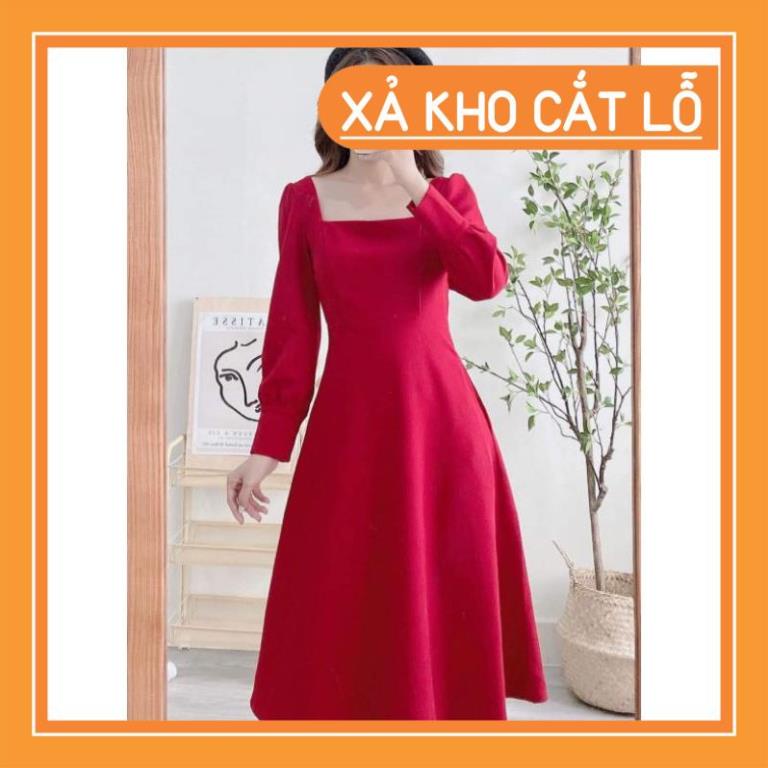 [Quần Áo Hot] Đầm dự tiệc trắng xòe cổ u vintage | BigBuy360 - bigbuy360.vn