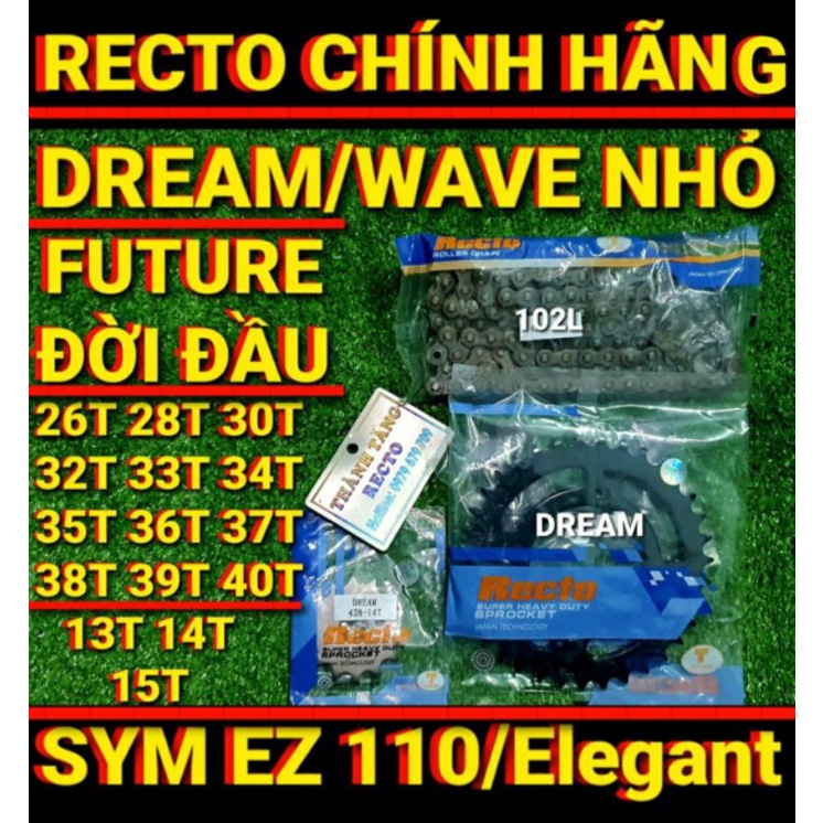 NHÔNG SÊN DĨA DREAM-WAVE Nhỏ/SYM EZ110/Elegant/ 26T 28T 30T 32T 33T 34T 35T 36T 37T 38T 39T 40T -FUTURE ĐỜI ĐẦU