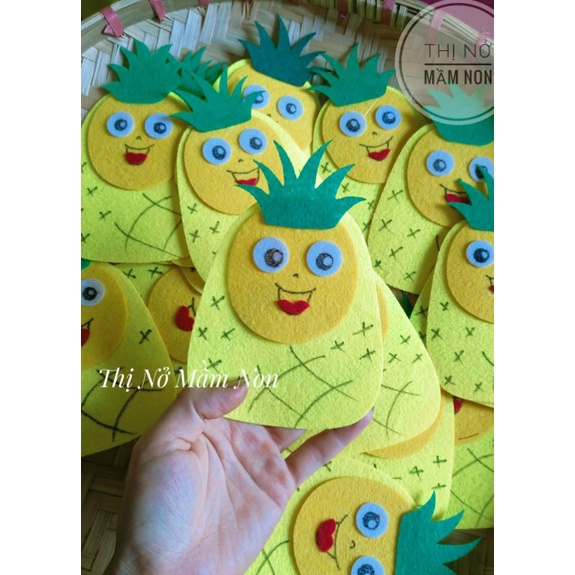 Quả dứa gắn rèm hoặc trang trí mầm non