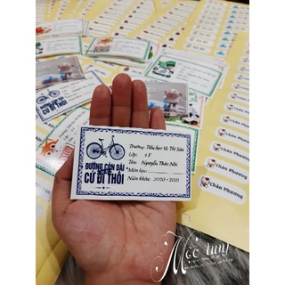Set 10 Nhãn vở in thông tin học sinh theo yêu cầu chính chủ