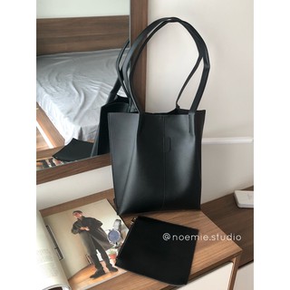 Túi tote basic da mềm kèm ví nhỏ