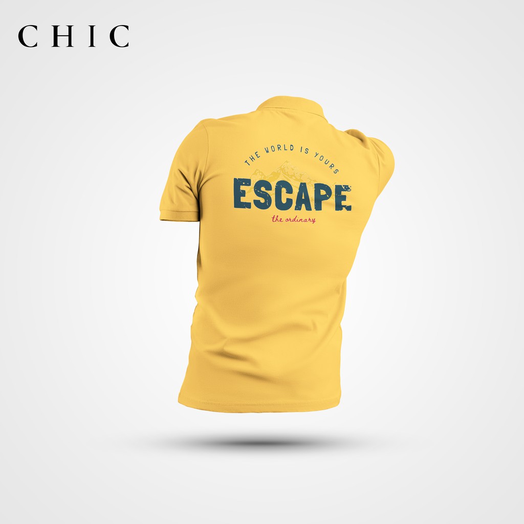 Áo Polo nam cổ bẻ in 3D Escape - Vải cá sấu CVC Cotton Cao Cấp - Thiết kế chuẩn form trẻ trung - CHICWEAR