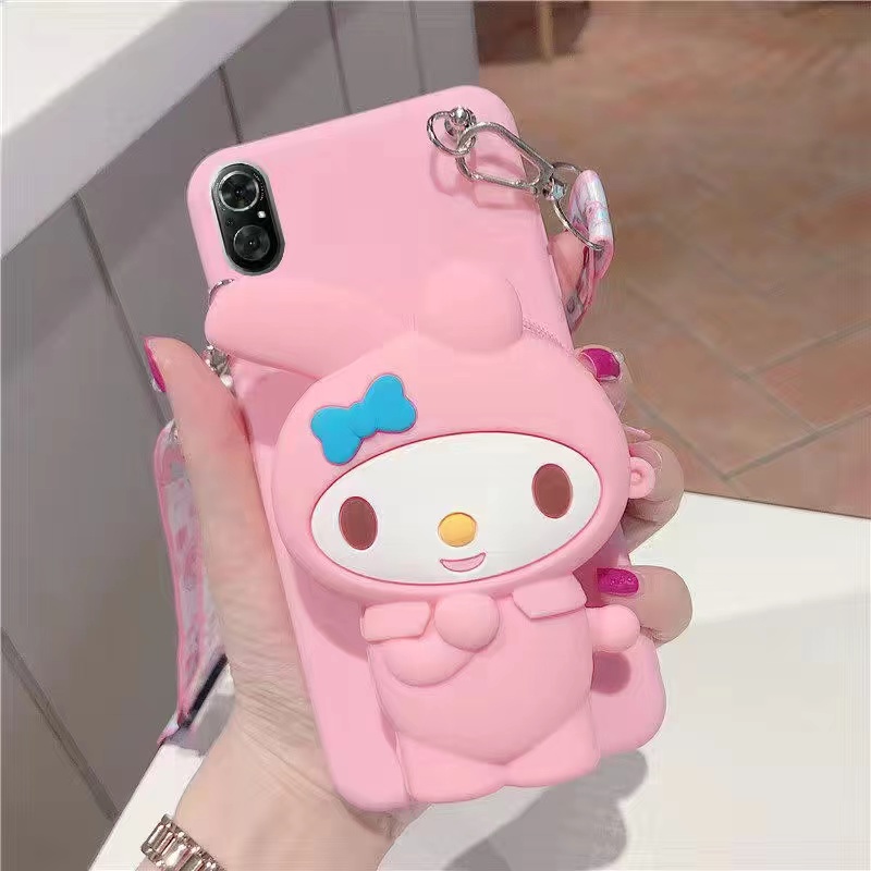 Ốp Điện Thoại Dạng Ví Tiền Xu Hoạt Hình 3D Cho IPhone 14 14Pro 14Max 14Pro Max 13 12mini 11 X XS XR XSMAX 5 6 7 8Plus