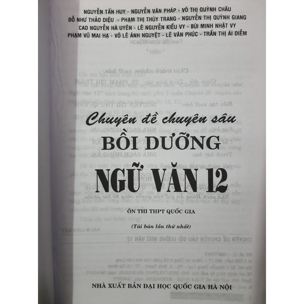 Sách - Chuyên đề Chuyên sâu bồi dưỡng Ngữ Văn 12