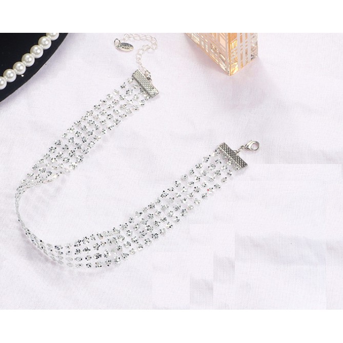 Vòng cổ choker kim tuyến lấp lánh xinh xắn