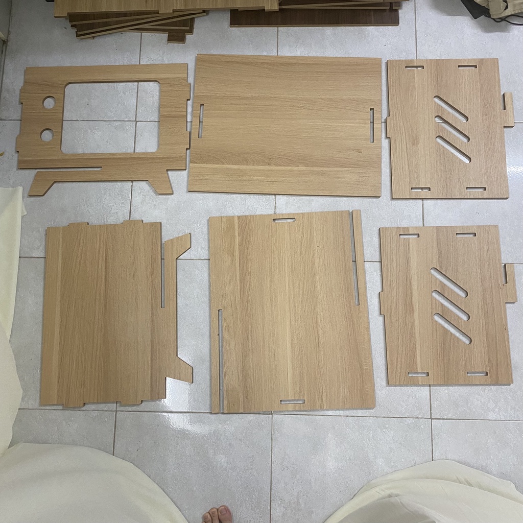 Pet house Nhà cho chó mèo cửa vuông Gỗ MDF 9mm Phủ melamin màu mẫu 3