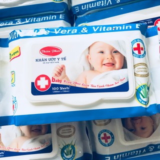 khăn ướt thiên phúc 100 tờ không mùi