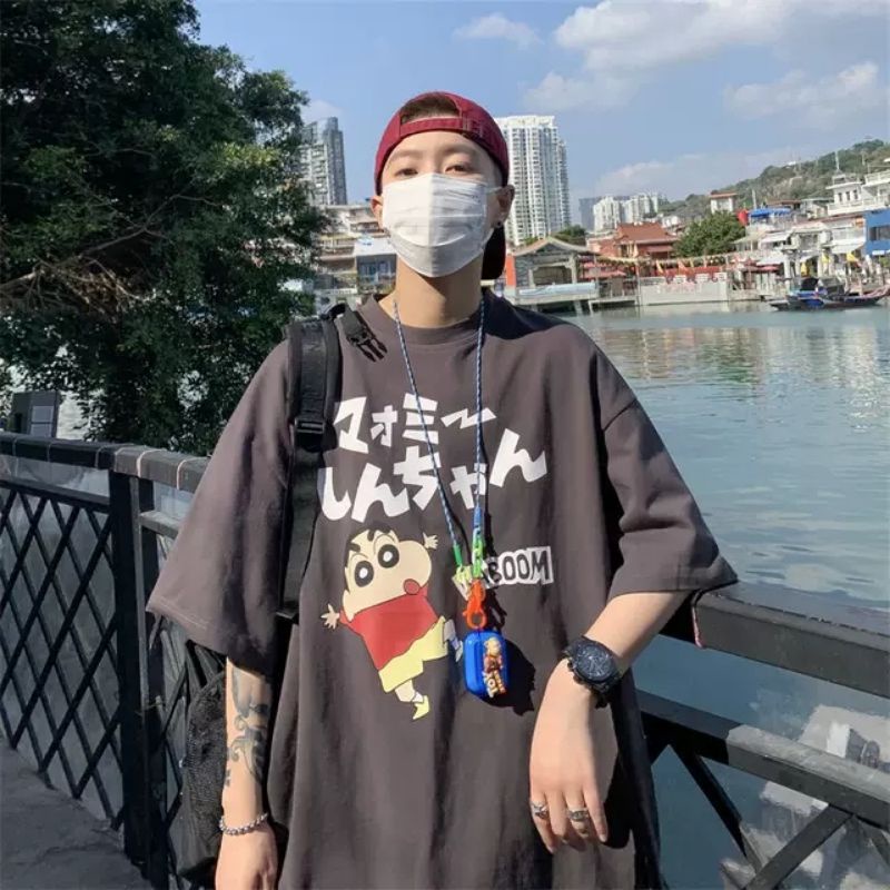 Áo thun tay lỡ nam nữ, áo phông unisex form rộng chất cotton mát mịn thấm hút mồ hôi hình mỳ tôm