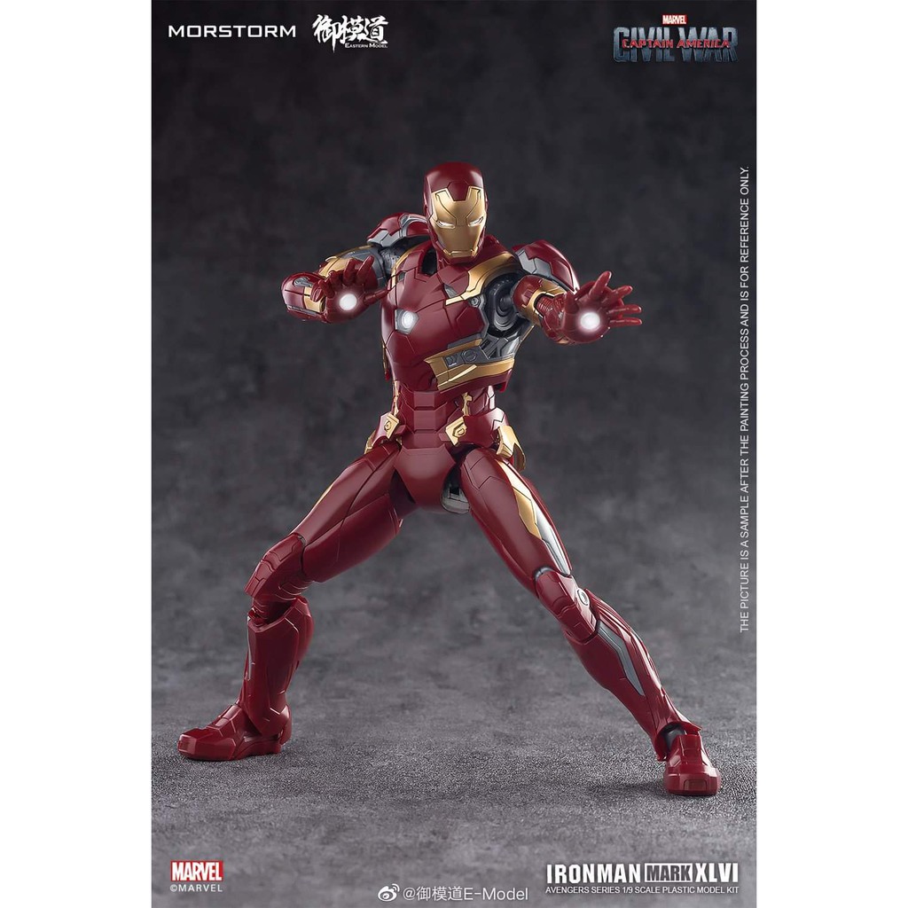 Mô Hình Lắp Ráp Iron Man MK46 Mark XL VI 1/9 Civil War Eastern Model Đồ Chơi Avengers