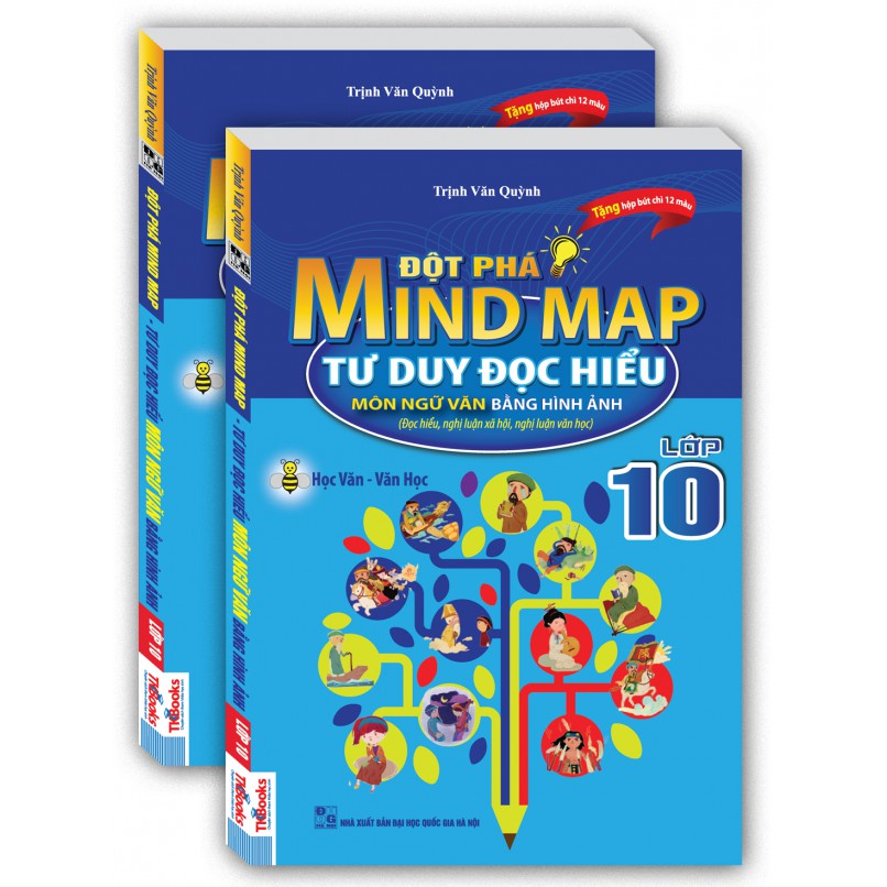 Sách - Đột phá Mind map - Tư duy đọc hiểu môn Ngữ Văn bằng hình ảnh lớp 10