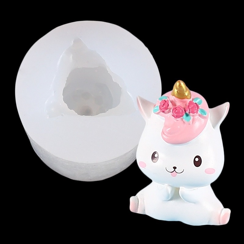 Khuôn Làm Bánh Chất Liệu Silicone Hình Kỳ Lân Dễ Thương