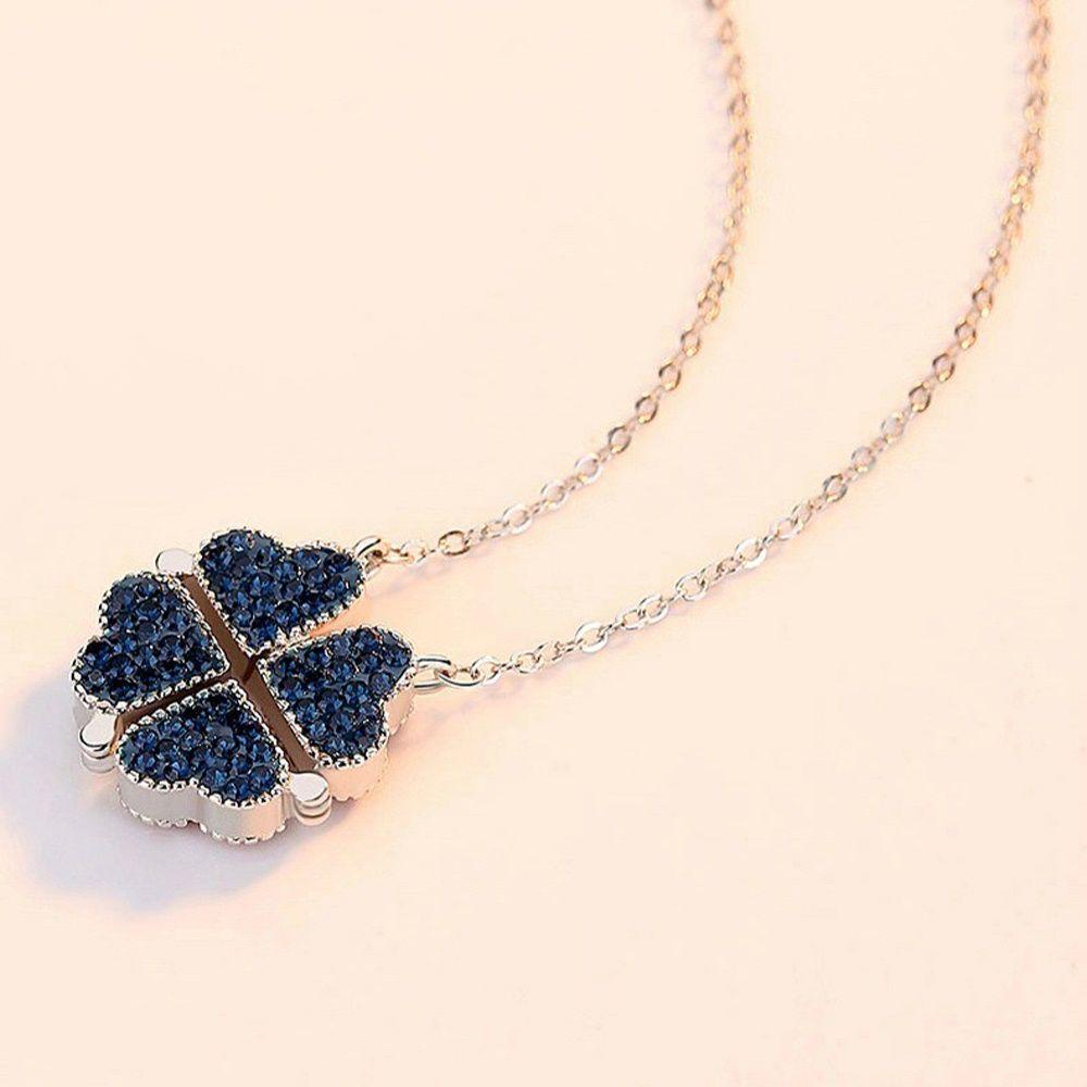 AROMA Vòng cổ Mặt Cỏ Bốn Lá May Mắn Thanh Lịch Cho Nữ