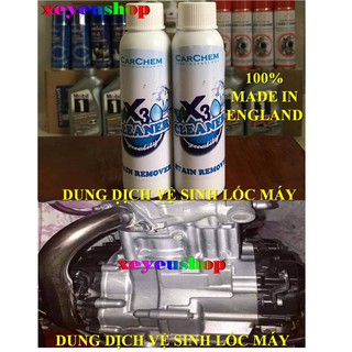 Bộ 2 chai cung dịch tẩy rửa đầu bò, lốc máy X30 120ml